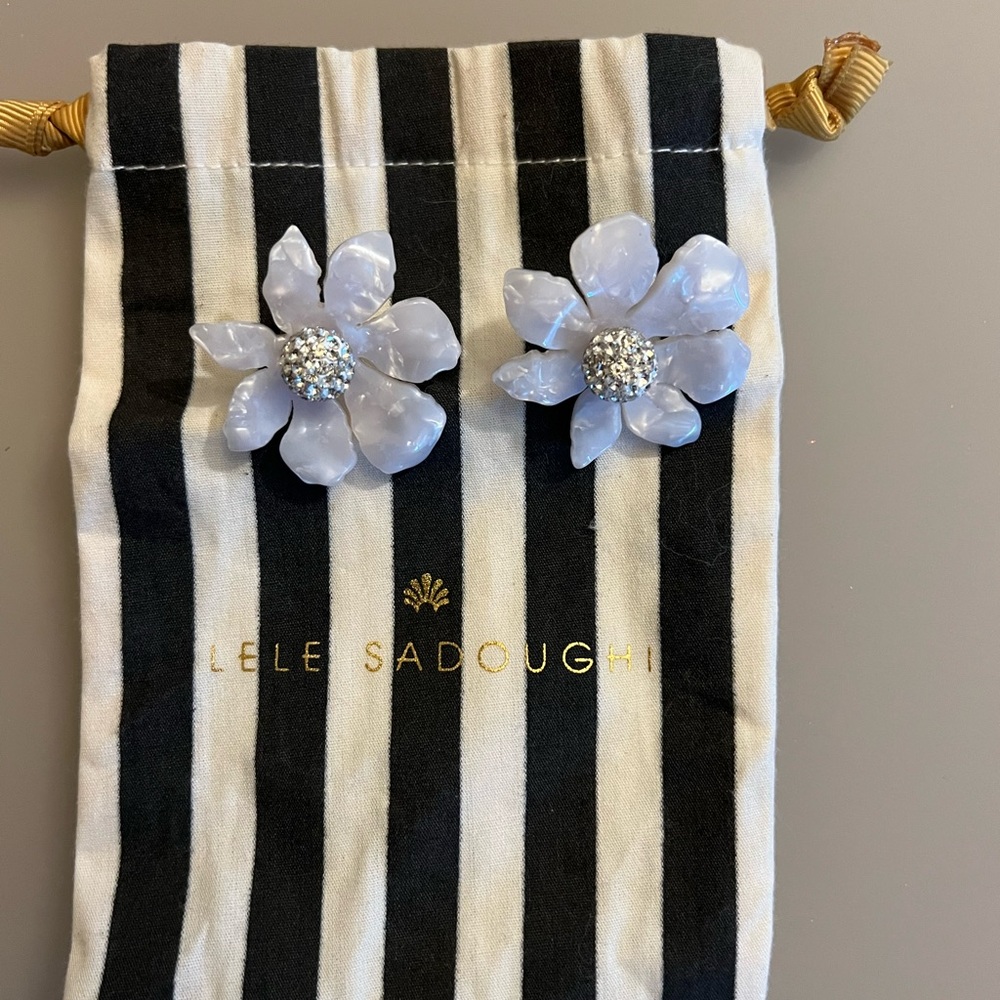 Lele Sadoughi Mother of Pearl Wallflower Earrings